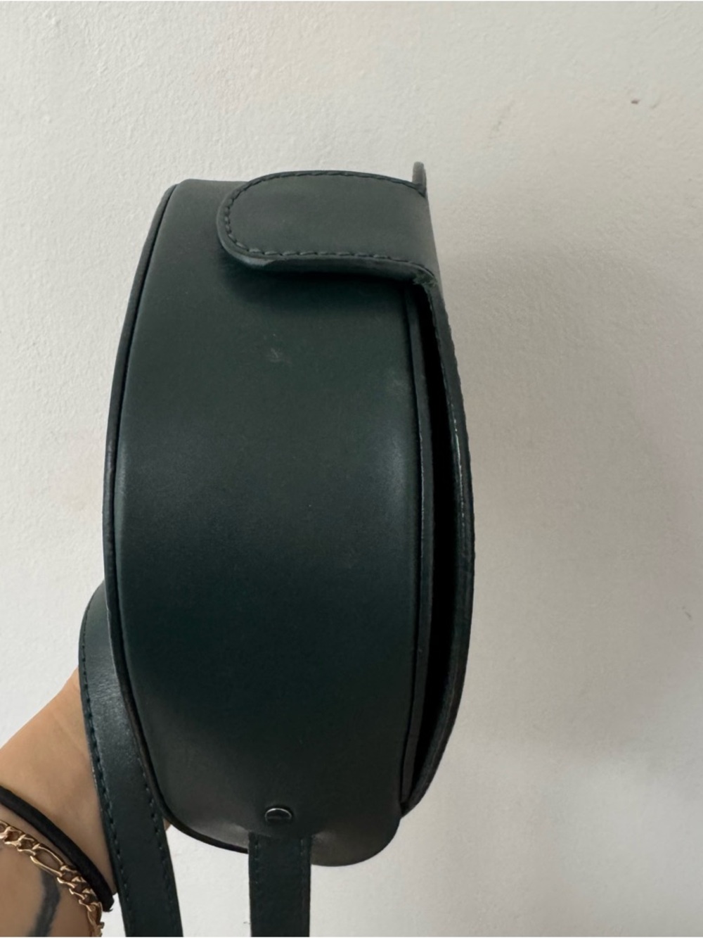 COS Dark Green Crossbody Leather Saddle Bag - Picture 15 of 16